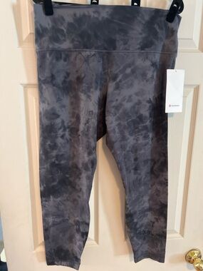 Lululemon Align HR Pant 25 Tie Dye Gray Black Size 16 NWT